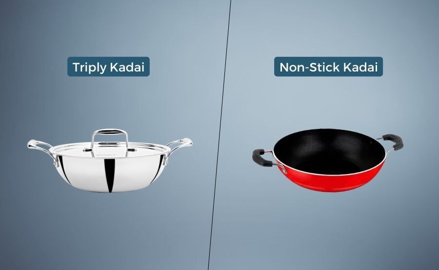 Aluminium Kadai Nonstick Kadhai Frying Pan Indian Kadai Non stick All  Purpose Pan Cooking Pan indian for frying Multipurpose Pots and Pans