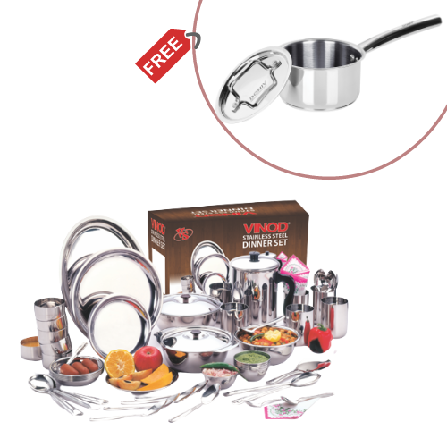 Vinod stainless steel dinner set clearance price