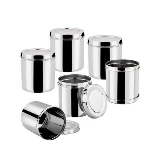 Small Metal Round Containers at Rs 16/piece