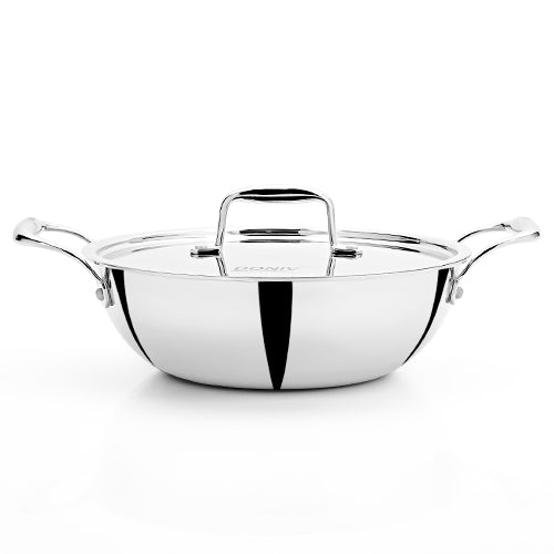 Buy Vinod Platinum Triply Stainless Steel Extra Deep Kadai with