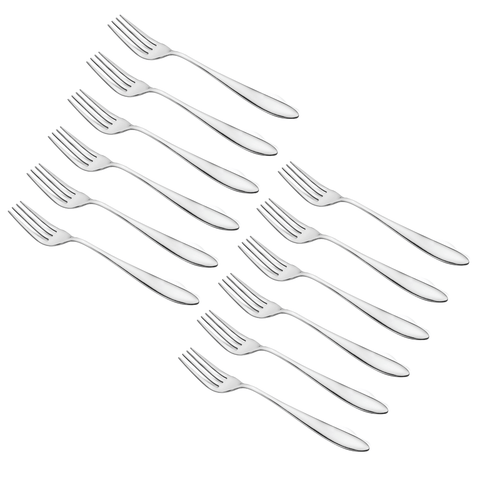 Vinod Florence 12 piece Stainless Steel Dinner Fork Set, Heavy Gauge Fork set