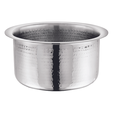 Vinod – Claro Heavy Gauge Stainless Steel Hammered Tope, 1.5 mm – Capacity 3 Liter