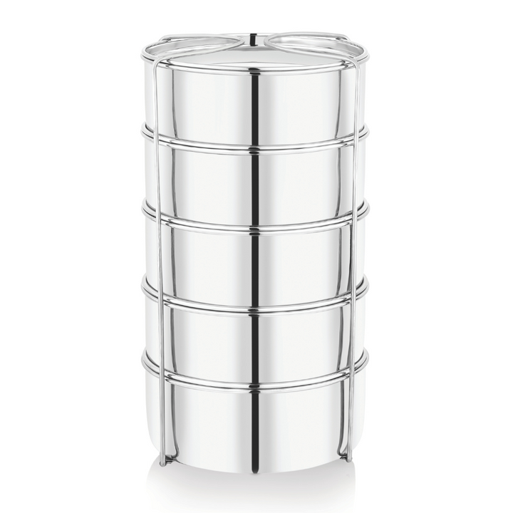 Vinod Stainless Steel Deluxe Hot Tiffin – 5 Compartment