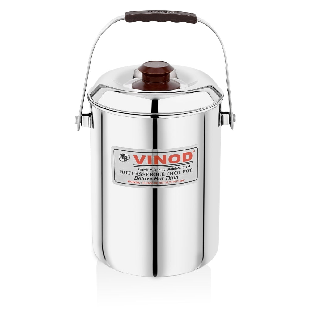 Vinod Stainless Steel Deluxe Hot Tiffin – 3 Compartment