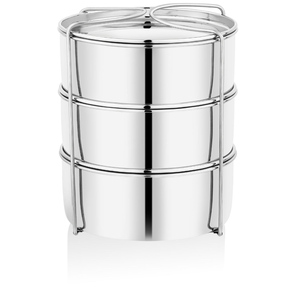 Vinod Stainless Steel Deluxe Hot Tiffin – 3 Compartment