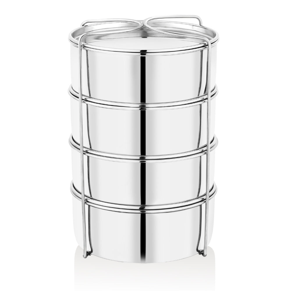 Vinod Stainless Steel Deluxe Hot Tiffin – 4 Compartment