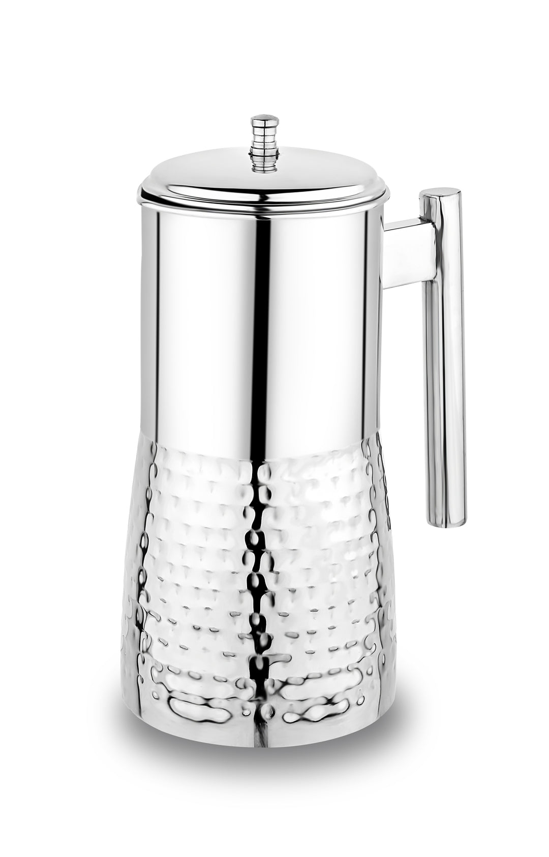 Vinod Stainless Steel Hammered Magnum Water Pitcher / Jug with Cover – 1700 ml