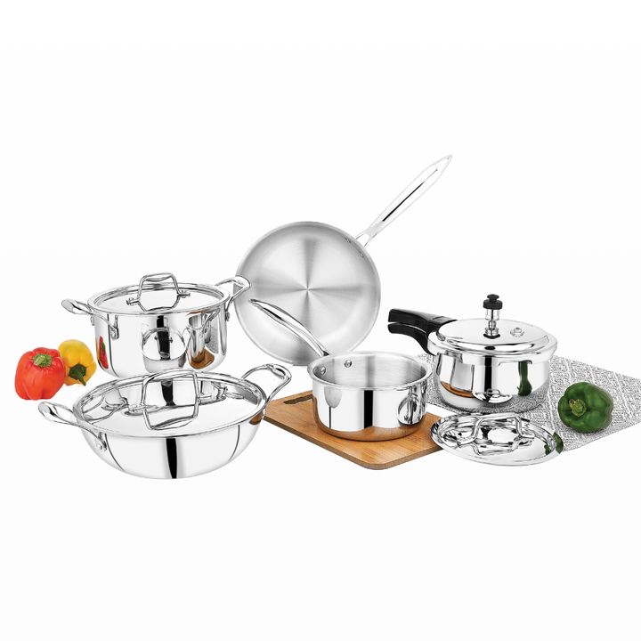 VINOD Doniv Titanium Triply Stainless Steel 5 pcs of Cookware Set