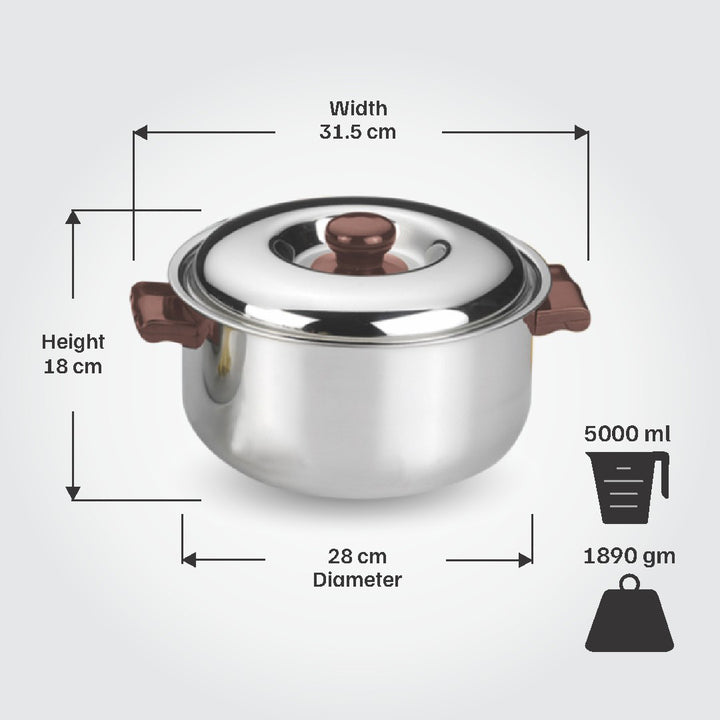 Vinod Stainless Steel Hot Casserole 5000 ml