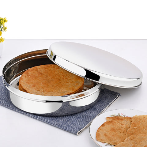 Vinod Stainless Steel Papad / Khakhra Dabba, Diameter 10 Inch, No.15