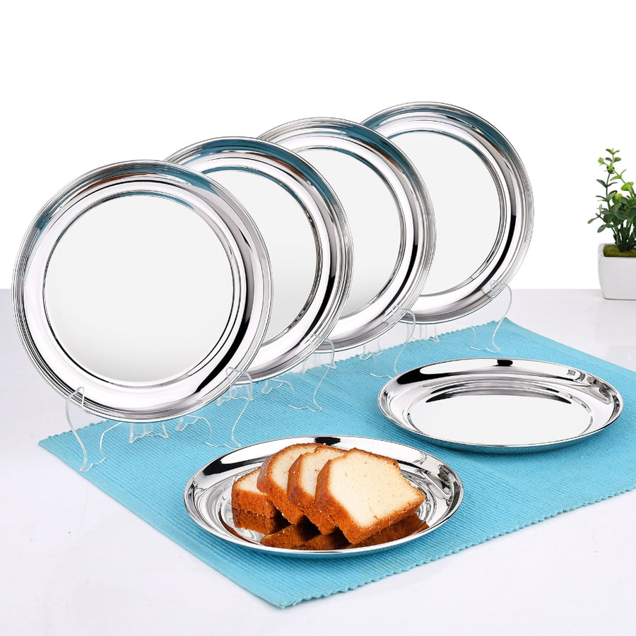 Vinod Stainless Steel Rajbhog Plate