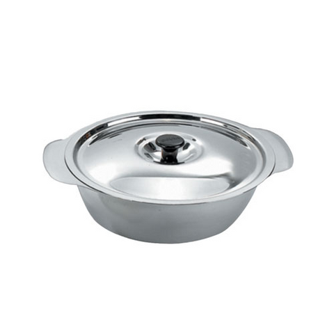 Vinod Stainless Steel Royal Veg Serving Dish with Cover – 1300 ml