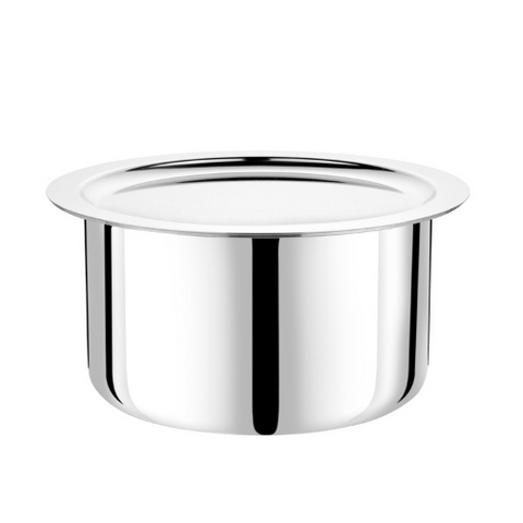 VINOD Doniv Titanium Triply Stainless Steel Tope with Cover 22 cms, 4600 ml Capacity, Induction Friendly